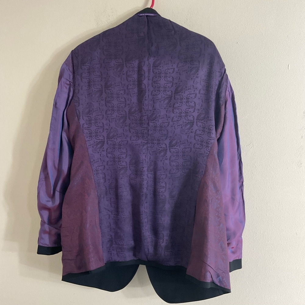 Ted Baker London Endurance Blazer Wool Signature Purple Paisley Lining Size 42R - Picture 5 of 12
